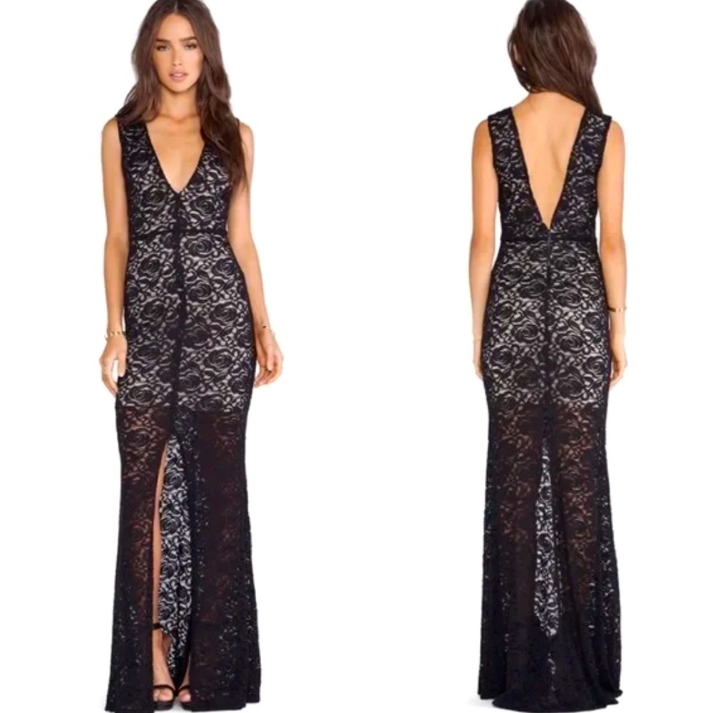 Alice + Olivia Black Lace Gown